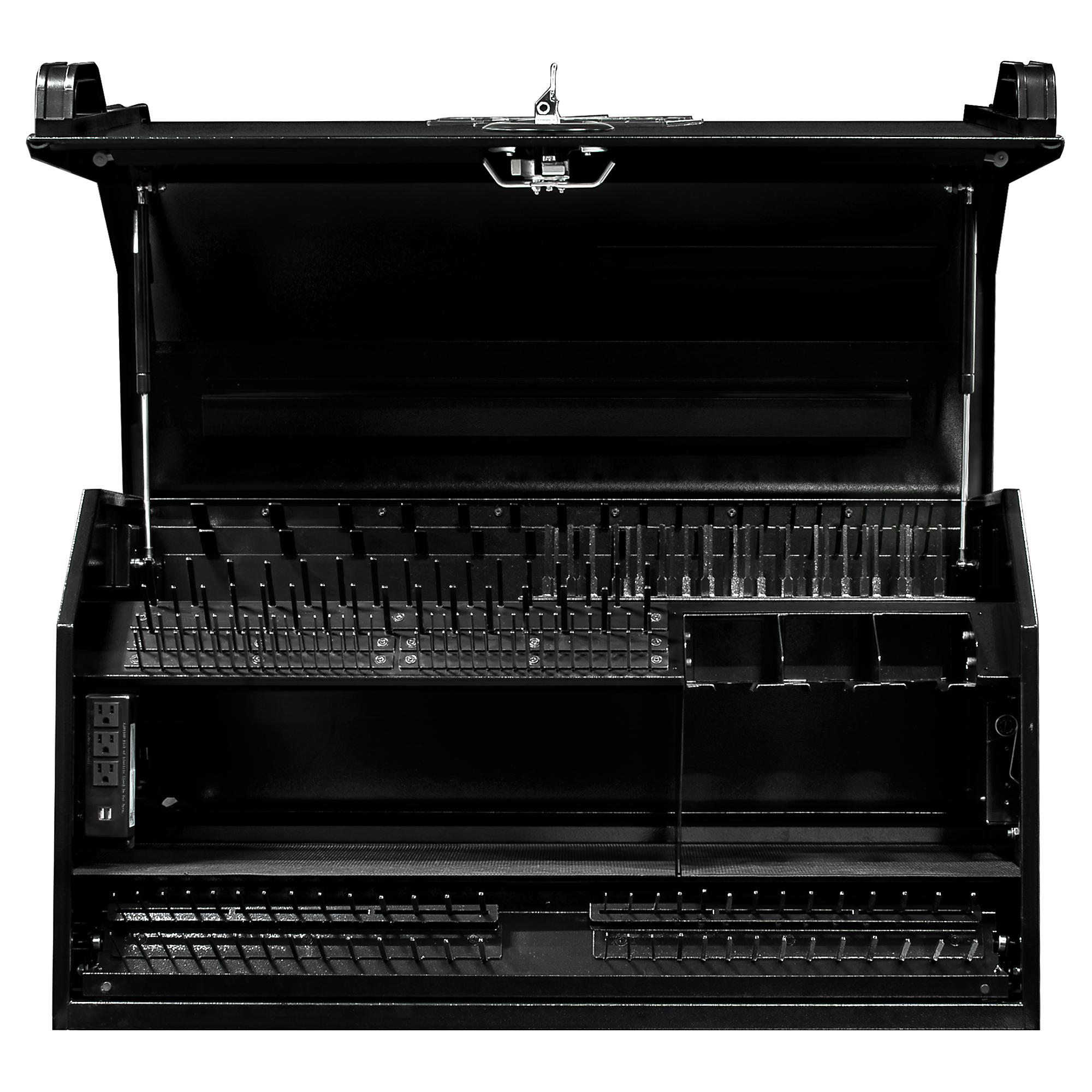Extreme Tools PWS Series Portable Workstation - 41in.W x 20in.D, 16-Gauge Steel, Weather-Resistant, Black, Model# PWS4120TXBK